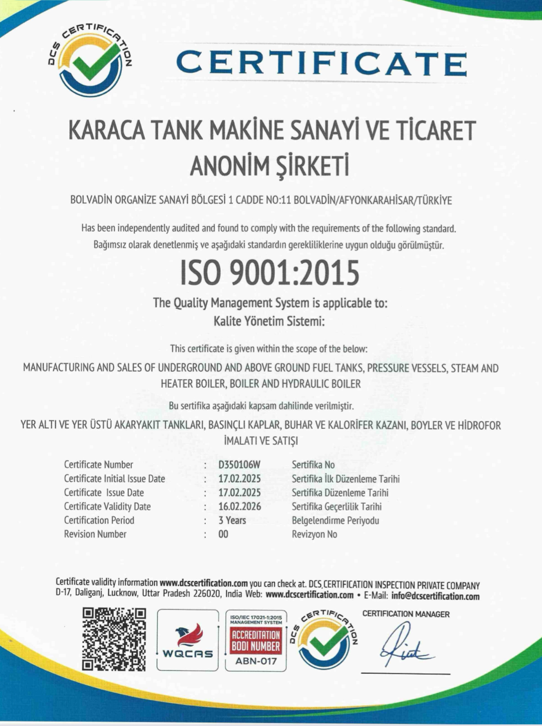 ISO 9001-2015